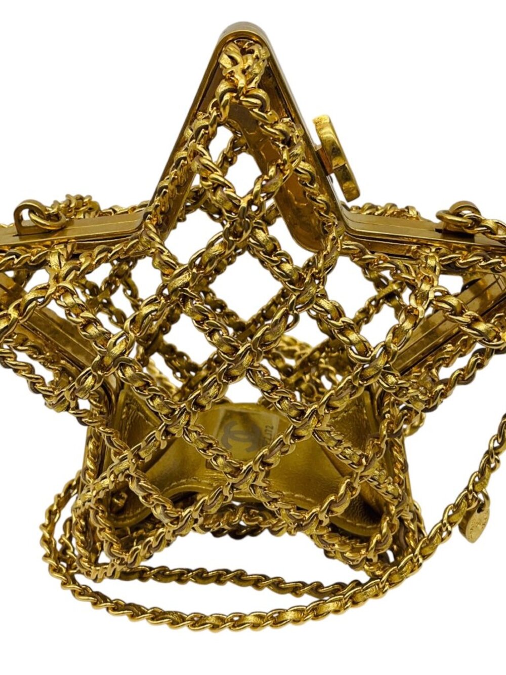 Chanel Gold 2023 Star Minaudiere Evening Bag